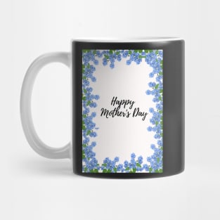 Mothers day blue flower design Mug